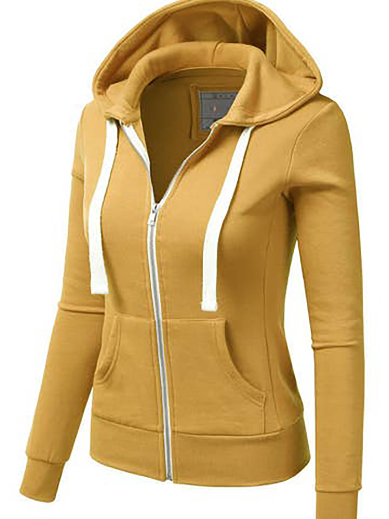 Women's lightweight zipper hooded fashion jacket new sales