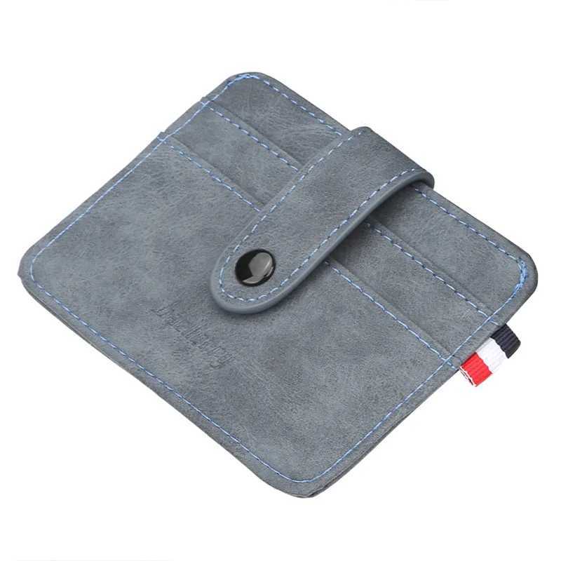 baellerry Super Thin Holder Wallet Designer Male Nubuck Leather Slim Vintage ID Card Case Small Purse For Man Z250621