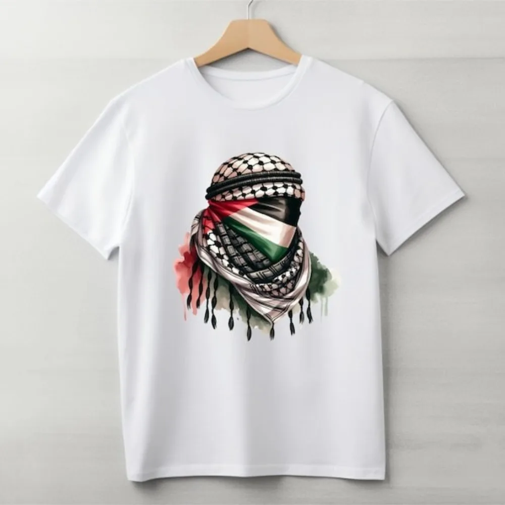 Palestine T Shirt Keffiyeh Shirt Palestine Flag Shirt Charity Donation Summer Unisex Loose Harajuku Breathable Camisetas