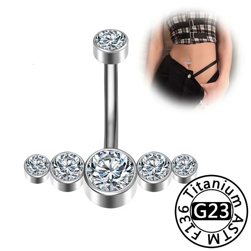 36 Zircon Belly Button Rings Body Piercing Jewellery 16G Navel Piercing Ring Jewelry Women eyebrow piercing 250617