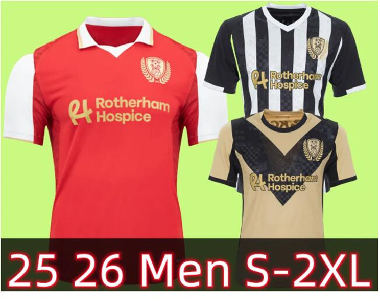 2025 2026 Rotherham United Day Soccer Jerseys Kit 25 26 Tops Tee Egan Football Shirt Men Kids Uniform
