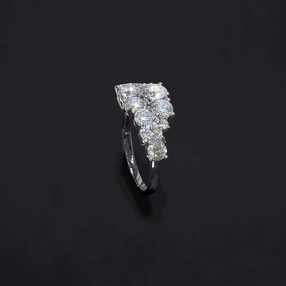 White Gold Moissanite Wedding Ring 14K 18K for Women