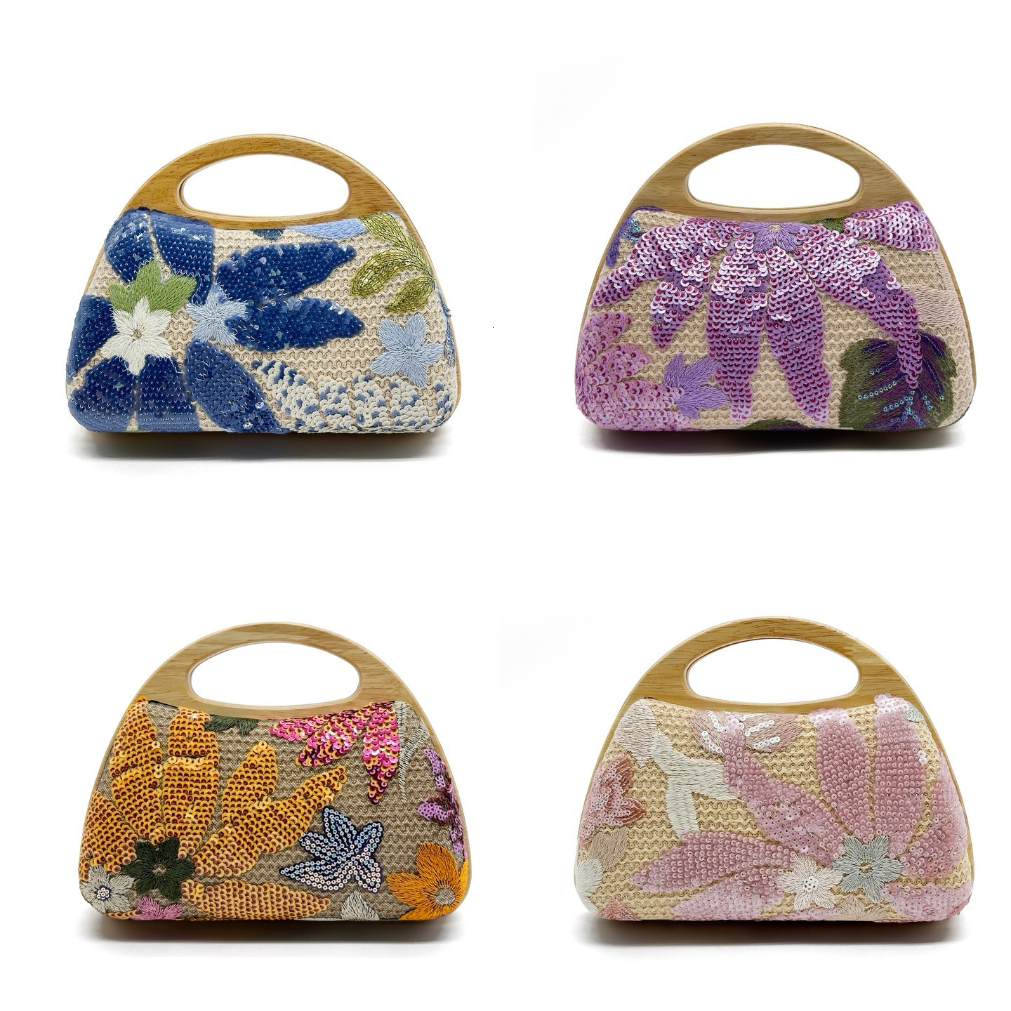 Luxury Bag Free Shipping Designer Bag New 2025 Women's Handbag Straw Woven Embroidered Sequin Bag Summer Outdoor Picnic Bag Cross-border Fashion 