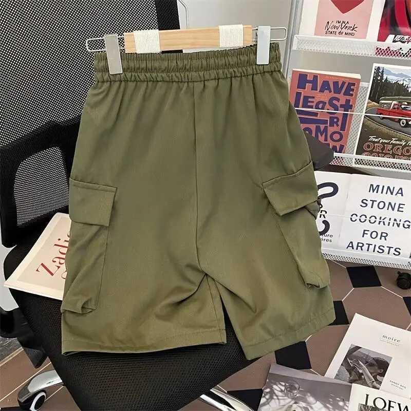 Multi Pocket Cargo Shorts For Women Summer Korean Fashion Drawstring Loose Casual Shorts Pants Harajuku Streetwear Clothes Y2k W250621