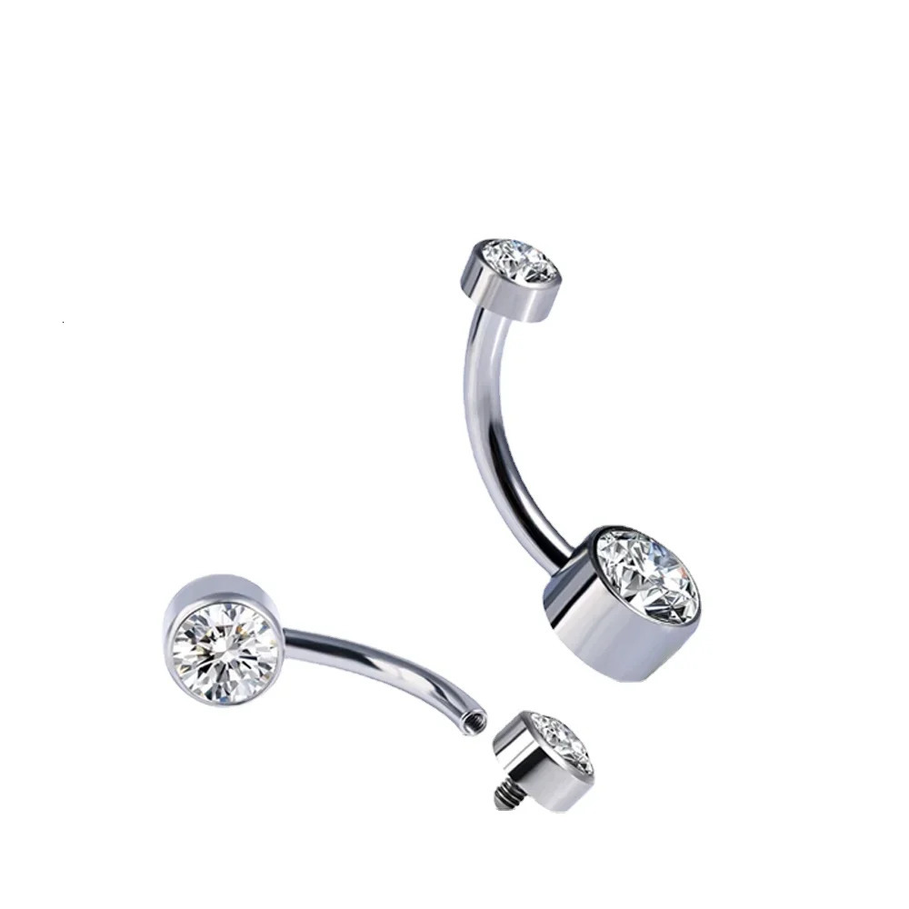 36 Zircon Belly Button Rings Body Piercing Jewellery 16G Navel Piercing Ring Jewelry Women eyebrow piercing 250617