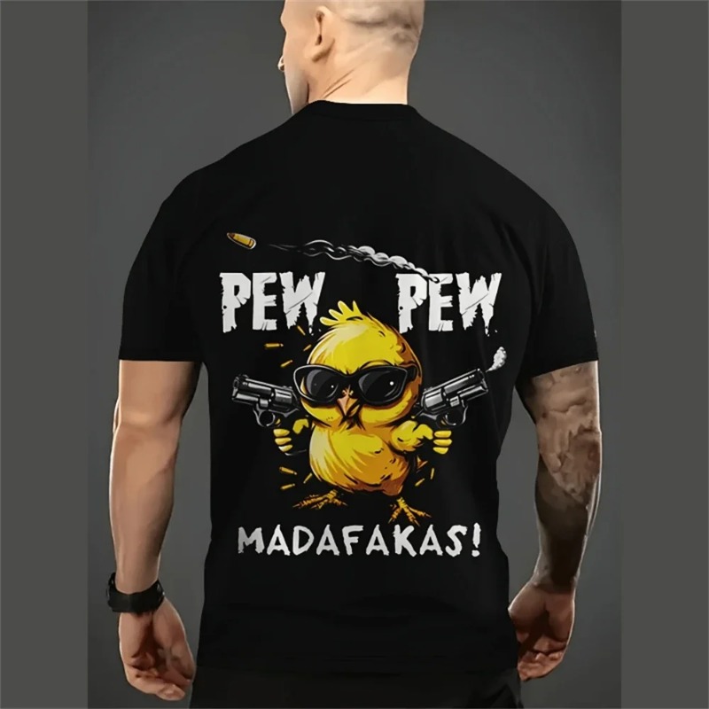 T-Shirt Funny Cartoon Men's 3d Print Short Sleeve Micro Elastic Breath Streetwear Summer Casual Oversized T-Shirts Men Clothing