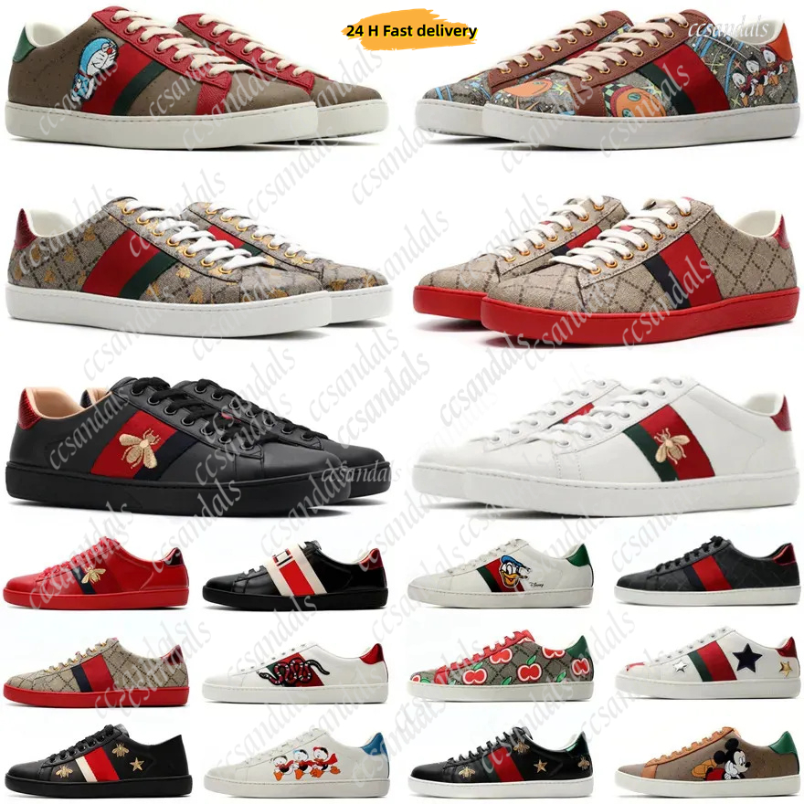 Designer distressed screener sneaker for women men snake embroidered low-top fashion ladies luxury casual flat tennis shoes white