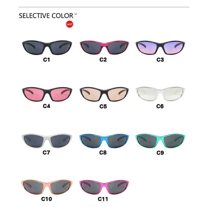 European and American retro sunglasses street photography for women futuristic technology Sun Glasses Y2K hot girls Glasses W250621