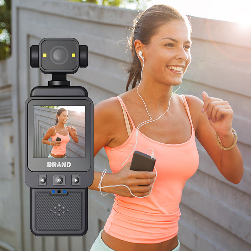 360 ° rotating high definition handheld anti-shake sports camera outdoor camera portable video artifact law enforcement recorder