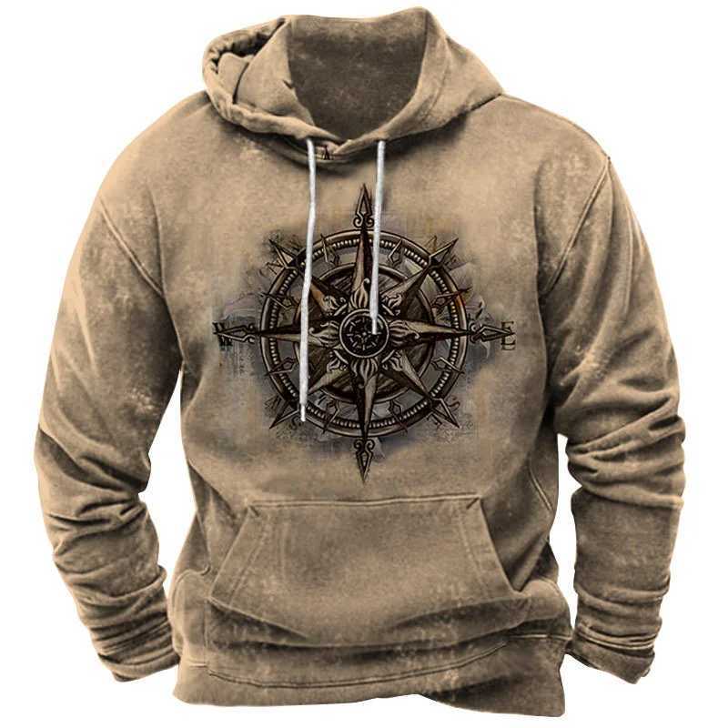 Mens Vintage 3D Printing Y2k Hoodie Harajuku Tops Hooded Sweatshirt Winter Oversized Casual Clothes Streetwear FashionXJ250621