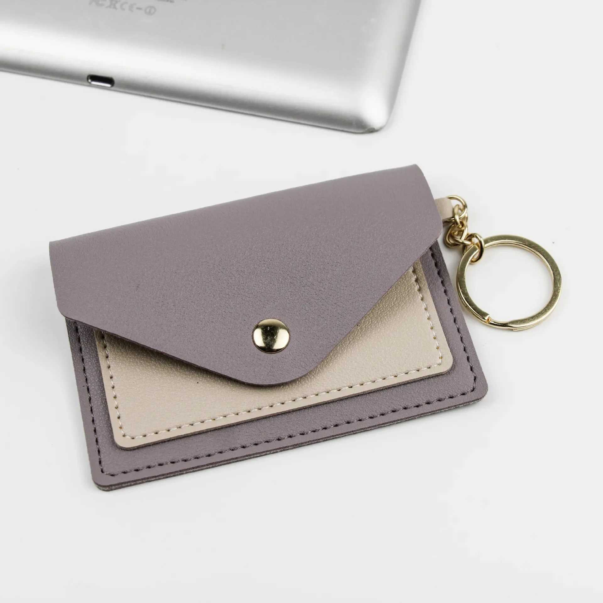 Fashion Slim Leather Wallet Business Holder Short Purse Leather ID Card Holder Candy Color Bank Multi Slot Card Case Z250621