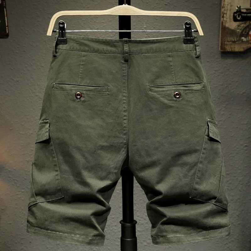2025 New Mens Shorts Loose Large Size Multi-Pocket Overalls Summer Cotton Comfortable Pants Outdoor Casual Sports Beach Pants W250621