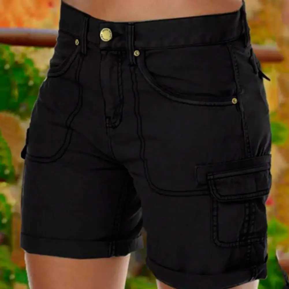 Travel-friendly Women Shorts Stylish Womens Cargo Shorts for Summer Hiking Travel with Pockets High Waisted Outdoor for Golf W250621