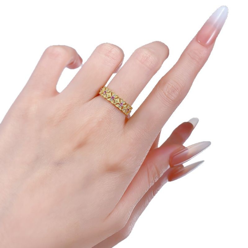 S925 Sterling Silver Ring Elegant Lacy Design with Sparkling Cubic Zirconia Diamonds Ring