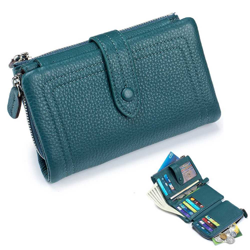 Short Genuine Leather Purses for Women Coins and Cards Soft Real Cow Leather Wallet Ladies Card Holder Clutch Money Bag Z250621