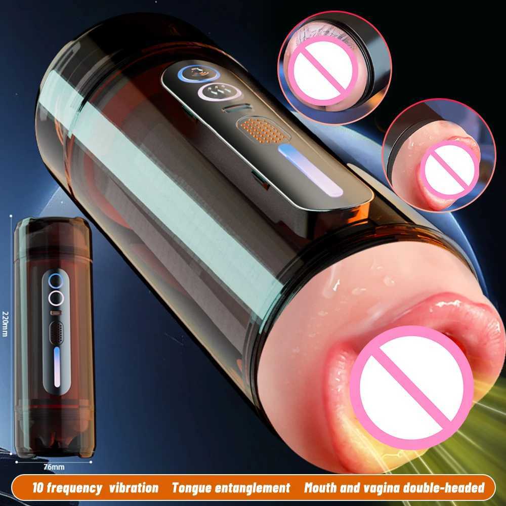 Adult Toys for Men Automatic Male Masturbator Cup Pocket Vagina Pussy Prostate Massager 2 In Sex Machine Male Sex Toys W250621