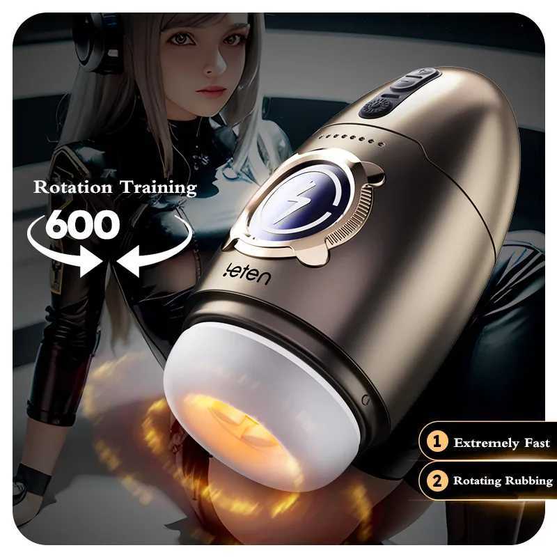 Leten Space Time Cabin Fully Automatic Rotation Penis Training Cup Male Masturbator Multiple Stroking Modes Adult Sex Toys New W250621