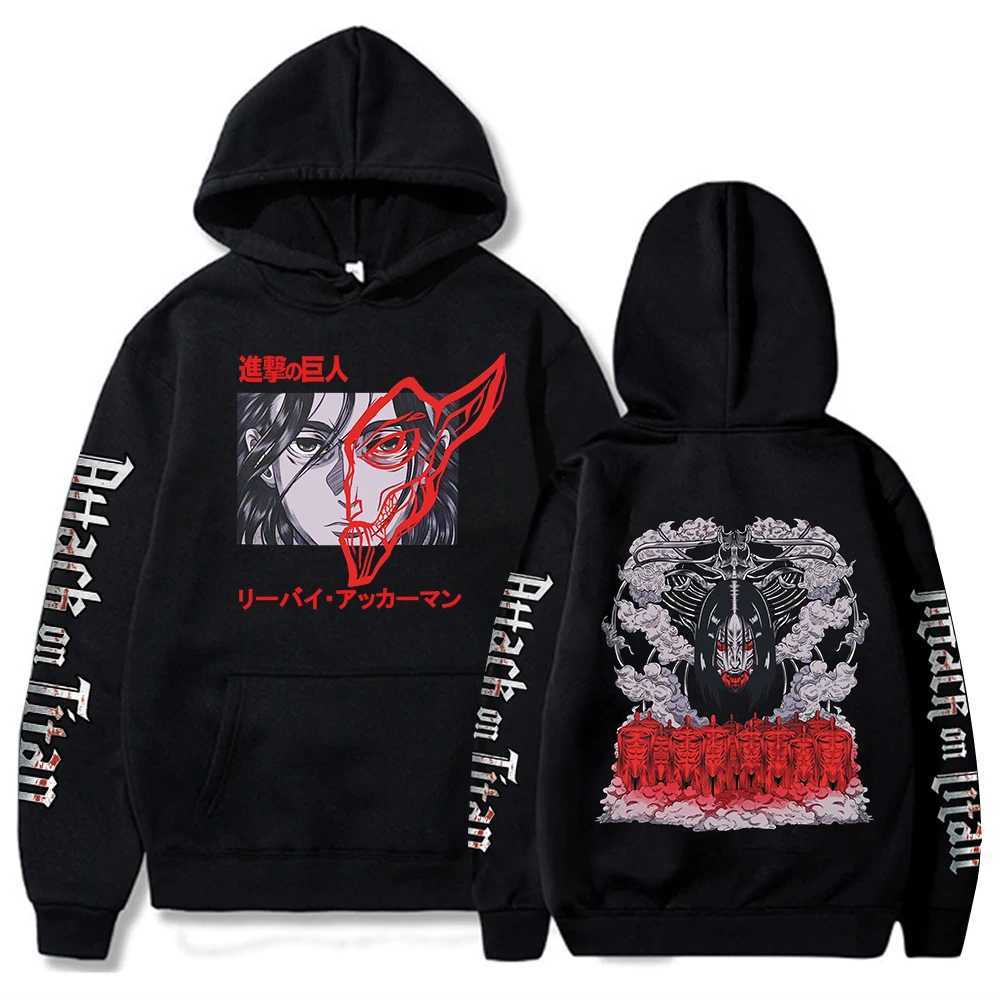 Hot Anime Attack on Titan Hoodie Harajuku Pullover Tops Men Women Sweatshirt Fans Gift XJ250621