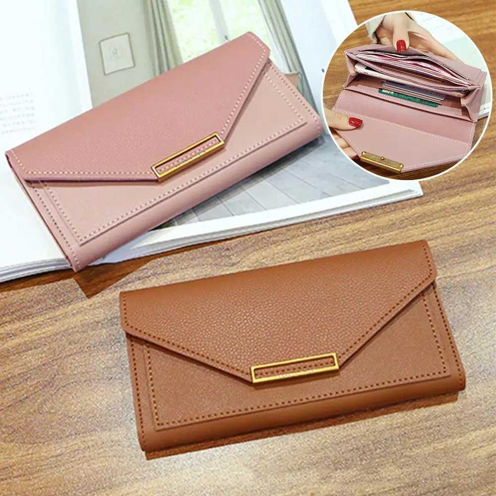 5 Colors Long Wallets For Women Fashion PU Leather Hasp Wallet Lady Money Bag Purse Clutch Phone Pocket Z250621