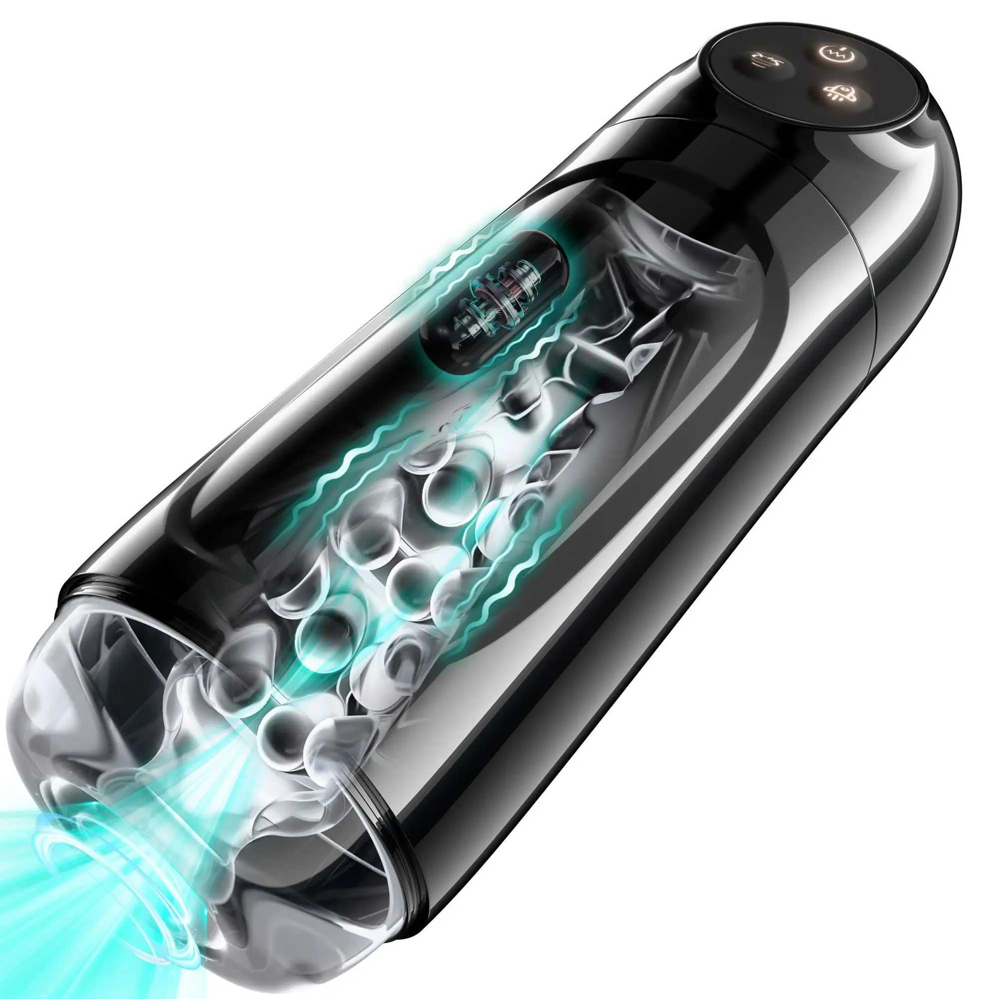 Automatic Male Sucking Masturbator Cup with TPE Channel Rubber Vagina Blowjob Textured Penis Pump Adult Sex Toys for Men 8 W250621