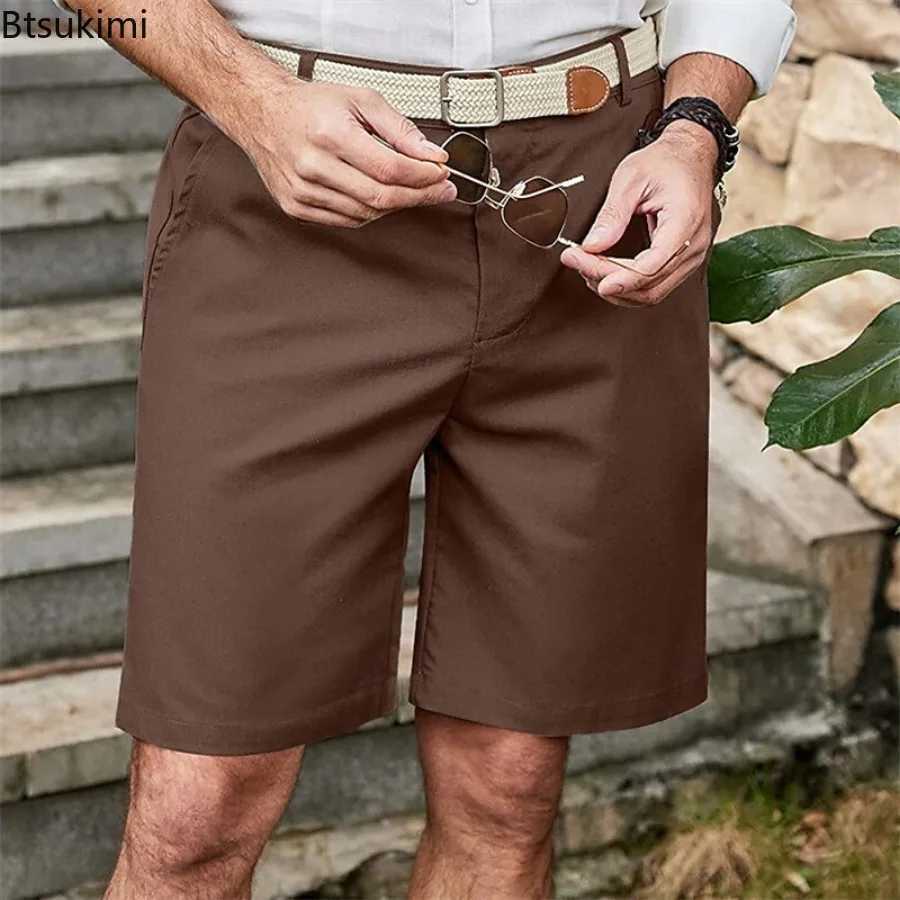 2025 Mens Summer Casual Shorts Cotton Cargo Shorts Multi-pockets Loose Design Daily Outdoors Hiking Golf Shorts Streetwear Male W250621
