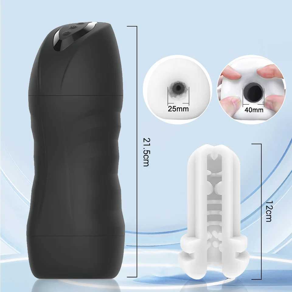 Sucking Masturbator Powerful Vibrating Male Masturbation Cup Mens Penis Trainer Pocket Pussy Adult Sexy Sex Toy For Men W250621