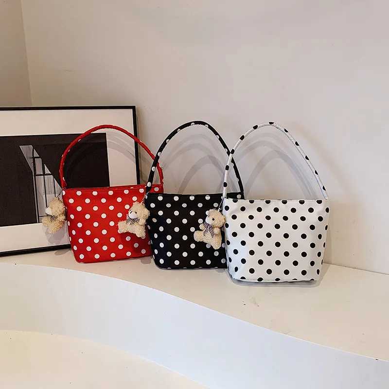 Mini Spot Pattern Shoulder Bag WomenS Handbag Trendy Spring Summer Small Bag Casual Tote New Style Wave Dot Clutch For Ladies XJ250620