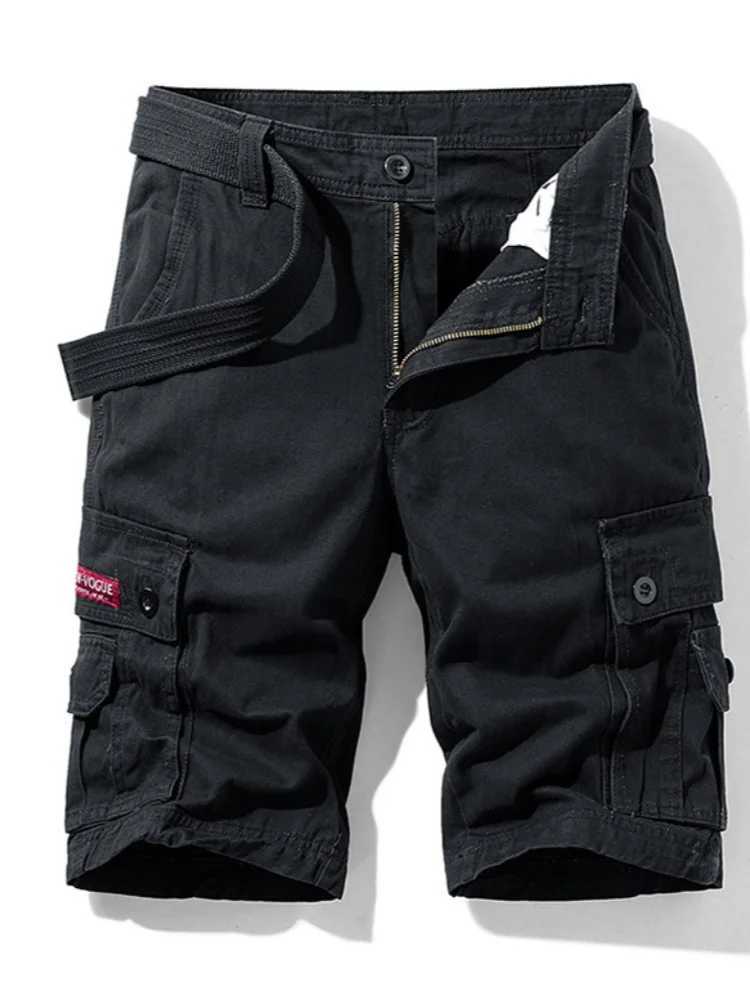 2025 New Summer Mens Fashionable Multi Pocket Workwear Shorts Thin Casual and Fashionable Denim Multi Pocket Shorts W250621