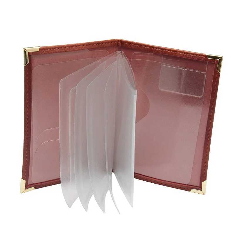 Women Men Leather Gold Copper Corner Driver License Cover Wallet Car Case Driving Documents ID Card Credit Holder Z250621