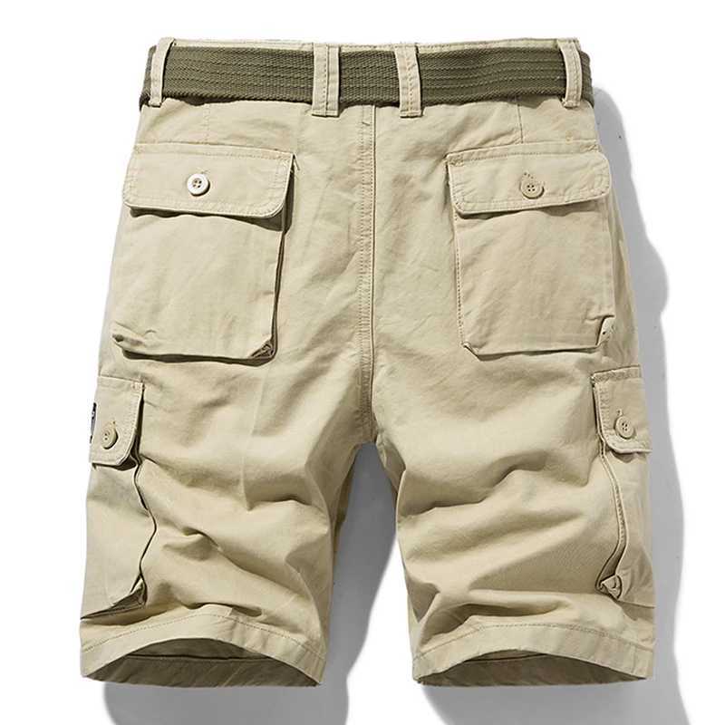 New Summer Men Cotton Cargo Shorts Men Fashion Breeche Bermuda Beach Jogger Shorts Men Tactical Casual Shorts Male Dropshipping W250621