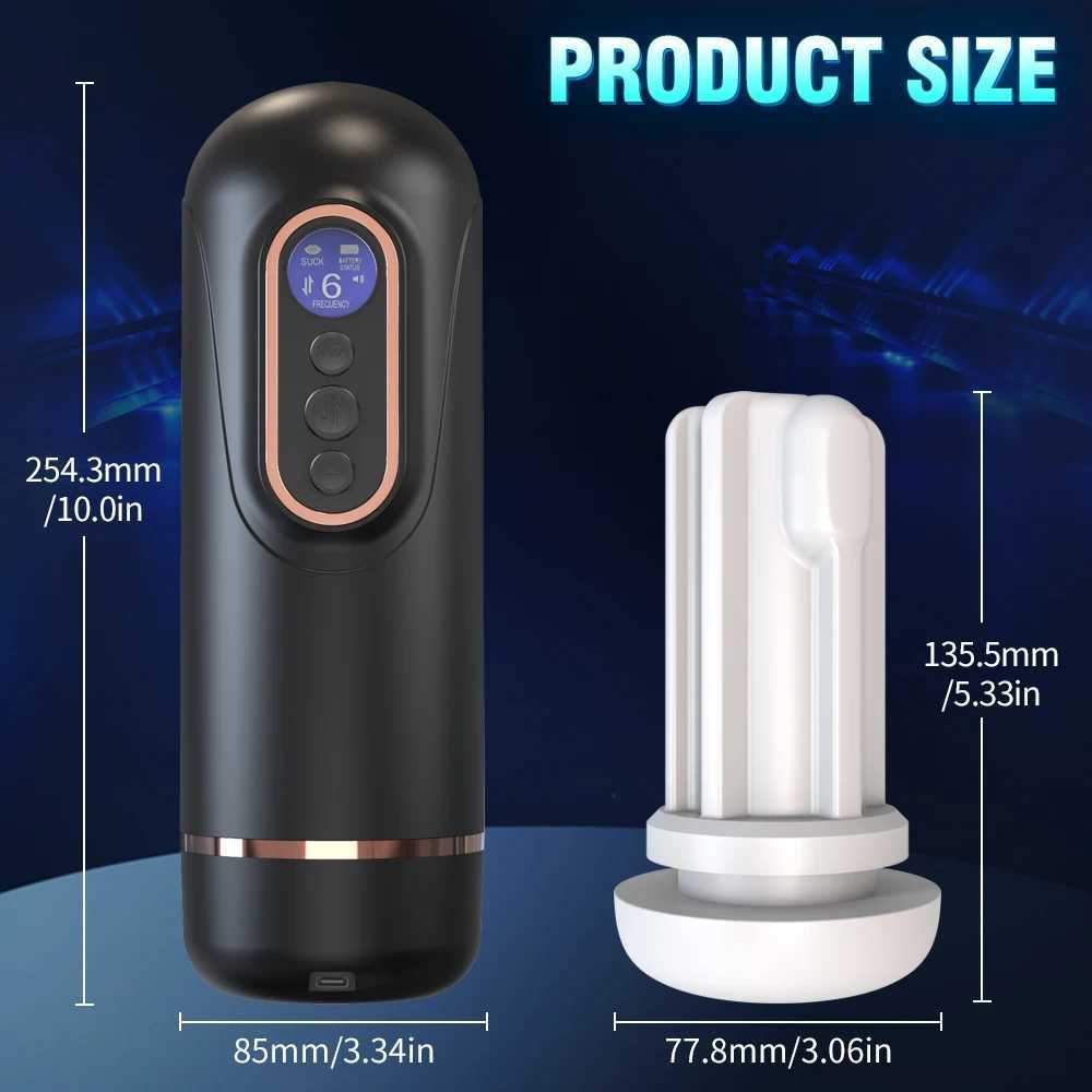 Automatic Telescopic Sucking Male Masturbator Vibrating Intelligent Heating Sexy Voice Earphone Pocket Pussy Sex Toy for Men W250621