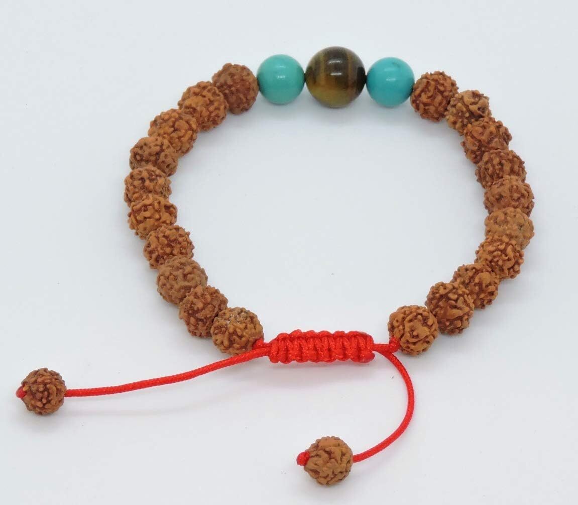 Buddhist Consecration Ward Off Evil Zen Mala Rudraksha Wrist Mala Bracelet for Meditation Luxurious jewelry