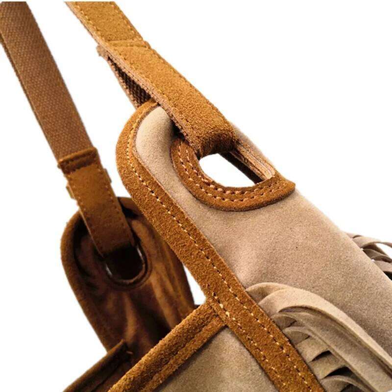 Women Fashion Leather Fringes Hobo Shoulder 2025 Female Casual Suede Luxury Bag Big Capacity Tassel Gypsy Hippie Boho Ibiza Slouchy Bag