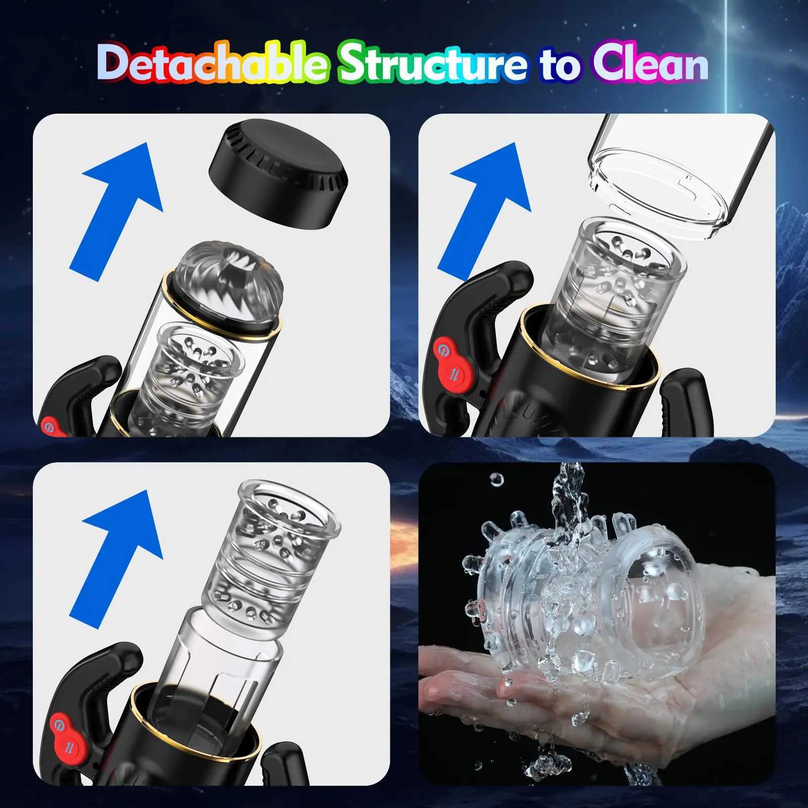 Automatic Thrusting Rotating Male Masturbators with Gamepad Powerful Sucking Masturbation Cup Pocket Pussy Sex Toys for Men 8+ W250621