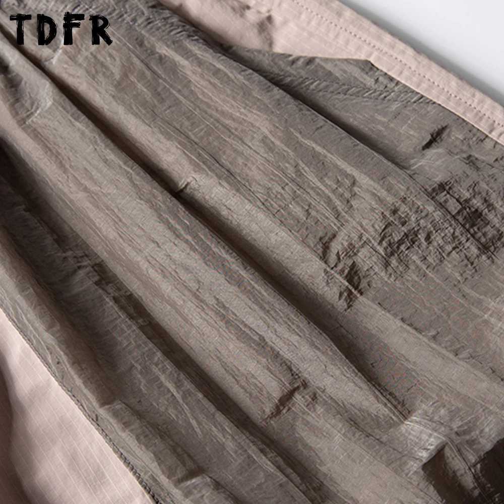 Patchwork Pocket Cargo Shorts Mens Summer Safari Style Elastic Waist Loose Wide Leg Quick Dry Shorts Men W250621