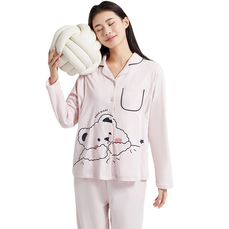X189-Summer cotton pajamas pure cotton A-type clothing home clothes confinement clothing suit