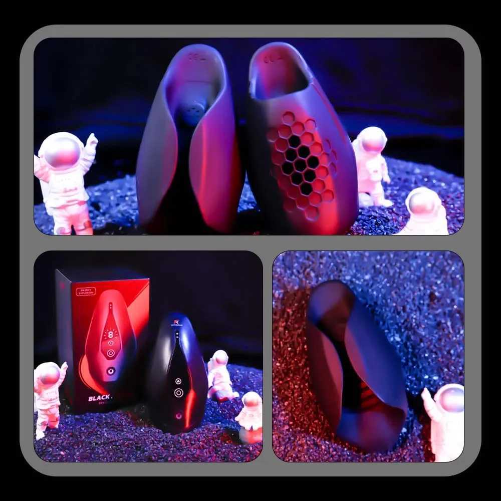 New Black Penis Physical Training Machine Automatic Stretching Masturbation Machine Male Pulse Slap Masturbator Cup Men Sex Toys W250621
