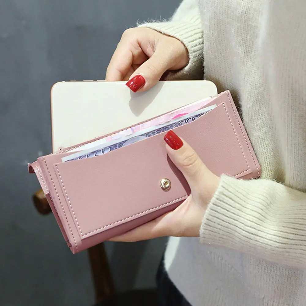 5 Colors Long Wallets For Women Fashion PU Leather Hasp Wallet Lady Money Bag Purse Clutch Phone Pocket Z250621