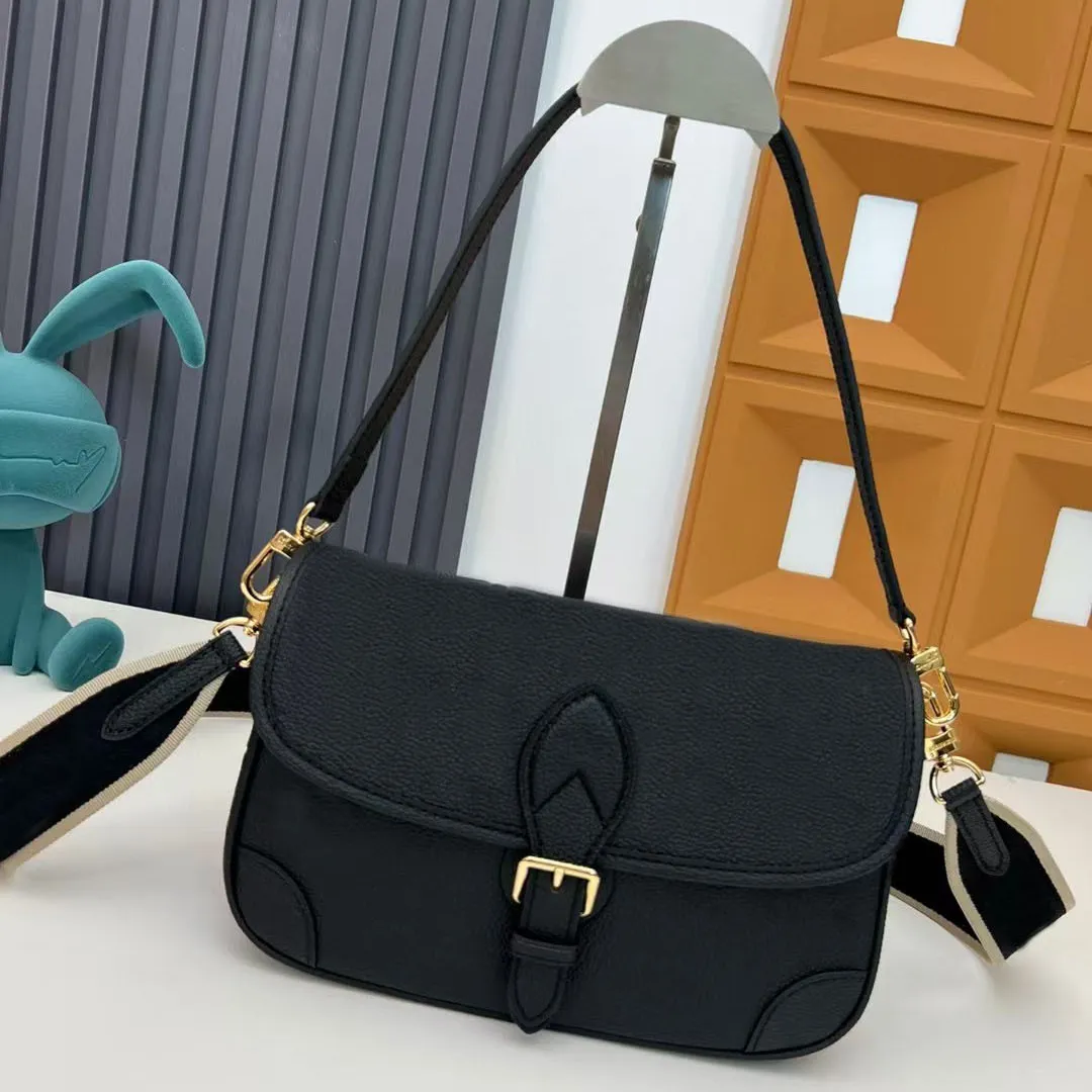 Fashion Diane satchel Bag Jacquard cross-body strap Top Embossed Leather Cream Full Black houlder Bags Classic Vintage Cross Body Many colors