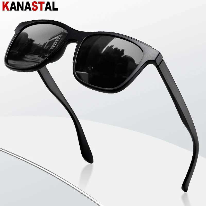 Men UV400 Polarized Sunglasses Women Retro Sun Glasses TR90 Eyeglasses Frame Driving Beach Bike Travel Anti Glare Shade Eyewear W250621