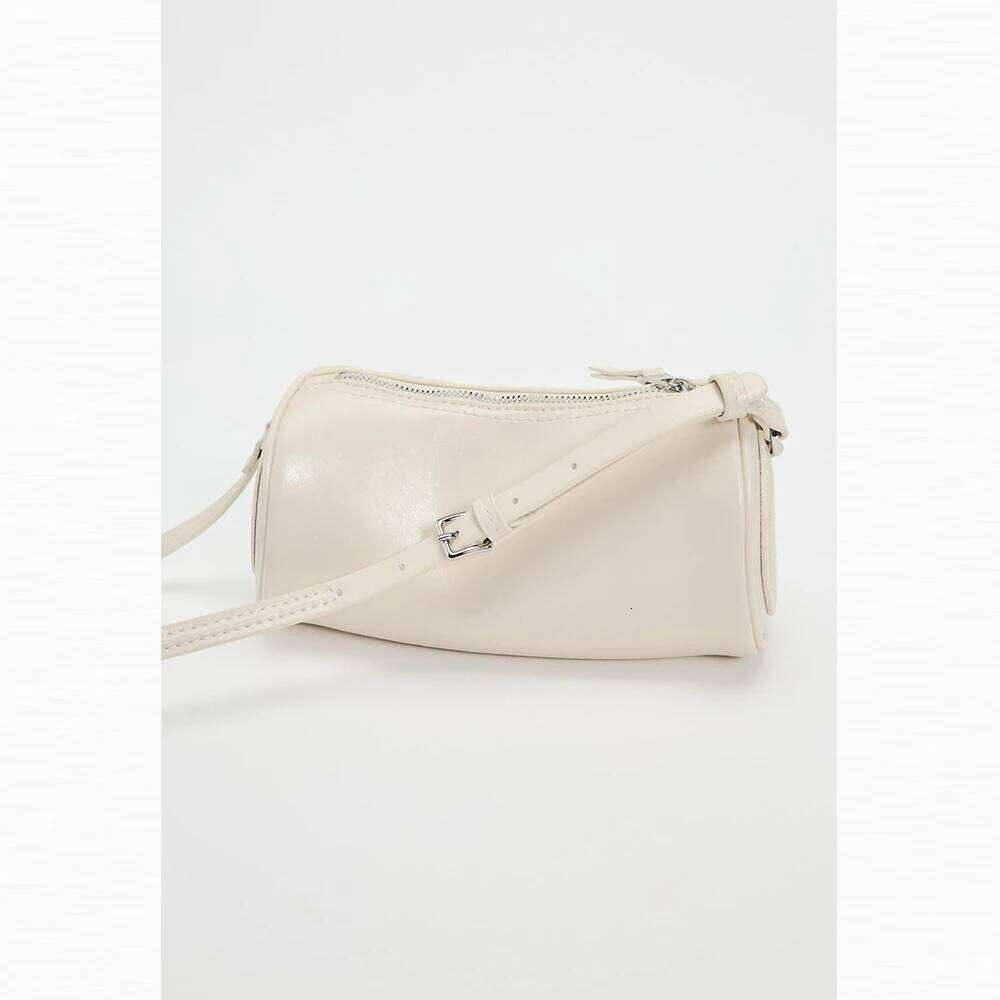 Barrel-Shaped And Handbags Mini PU Leather Shoulder Bag Fashion Black Crossbody Bags For Woman Soft Phone Purses