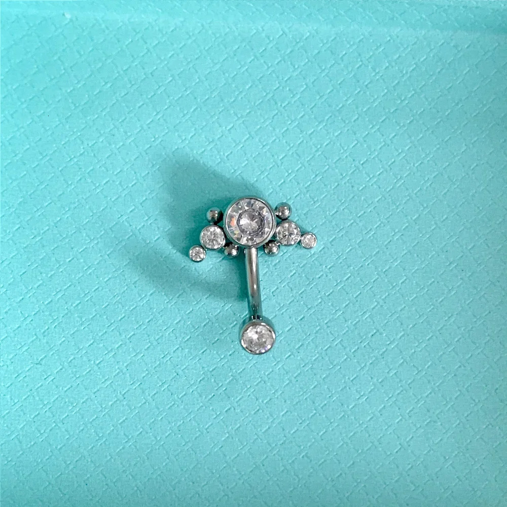 36 Zircon Belly Button Rings Body Piercing Jewellery 16G Navel Piercing Ring Jewelry Women eyebrow piercing 250617