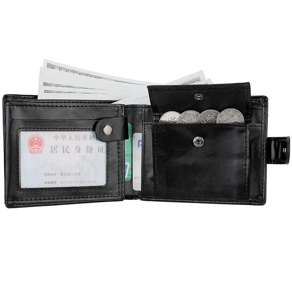 New PU Leather Mens Wallet High-quality Zipper Short Holder Coin Purse Mens Wallet Z250621