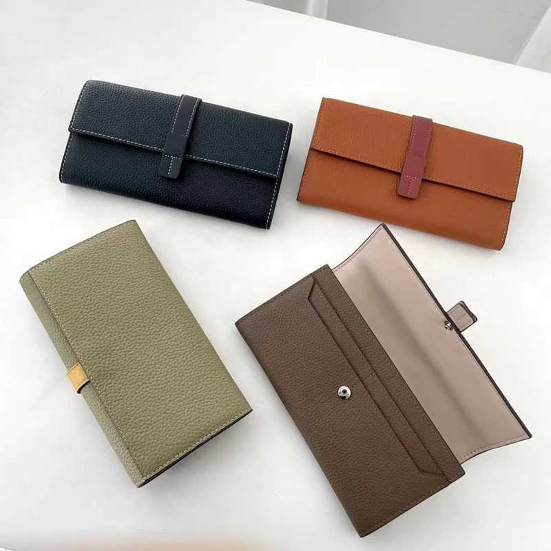 Genuine Leather Women Long Wallet Female Card Holder Clutch Bag Classic Ladies Fashion Design Leather Coin Purse Z250621