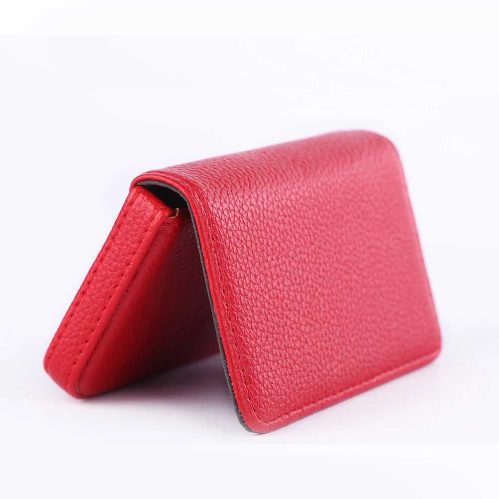 Solid Color PU Leather Business Card Holder Name Card Holder Card Book Large Capacity Card Package Card Holder Card Organizers Z250621