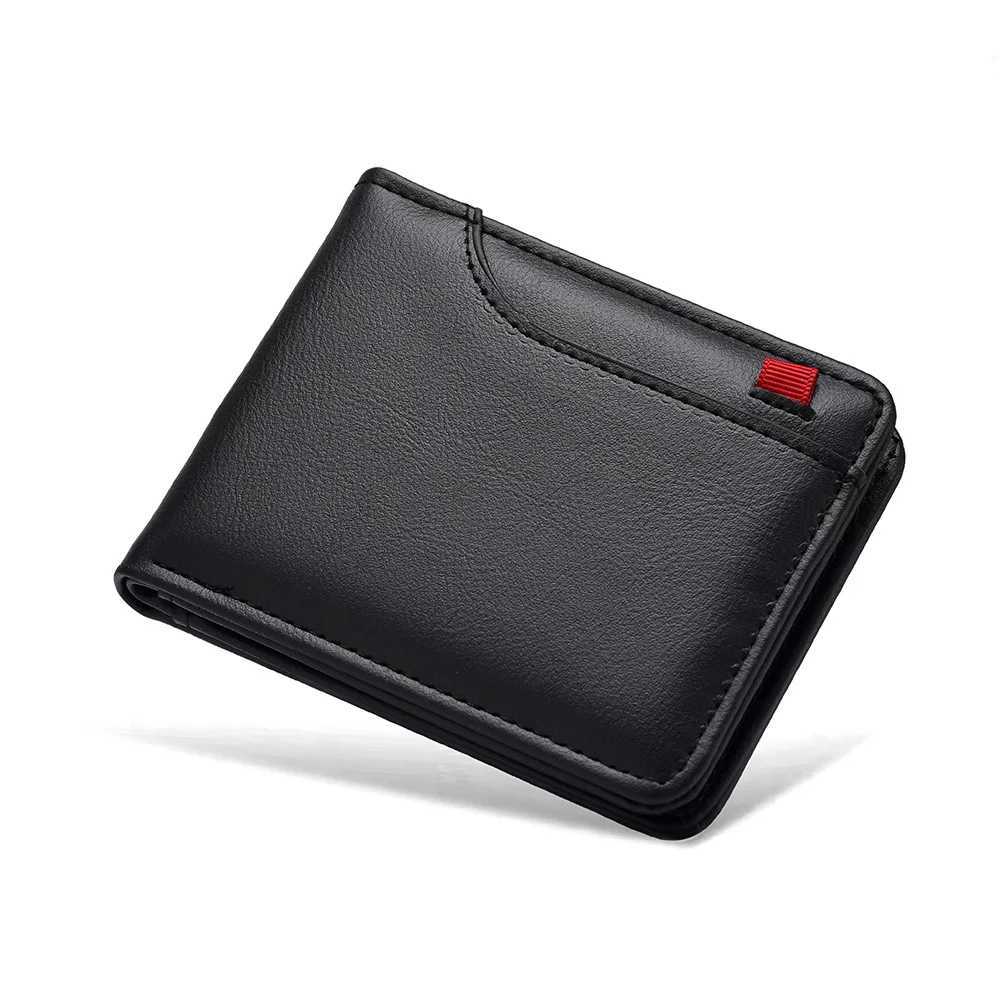 Mens Short Wallet Multi-Card Slot Card Holder PU Leather Wallet for Men Z250621