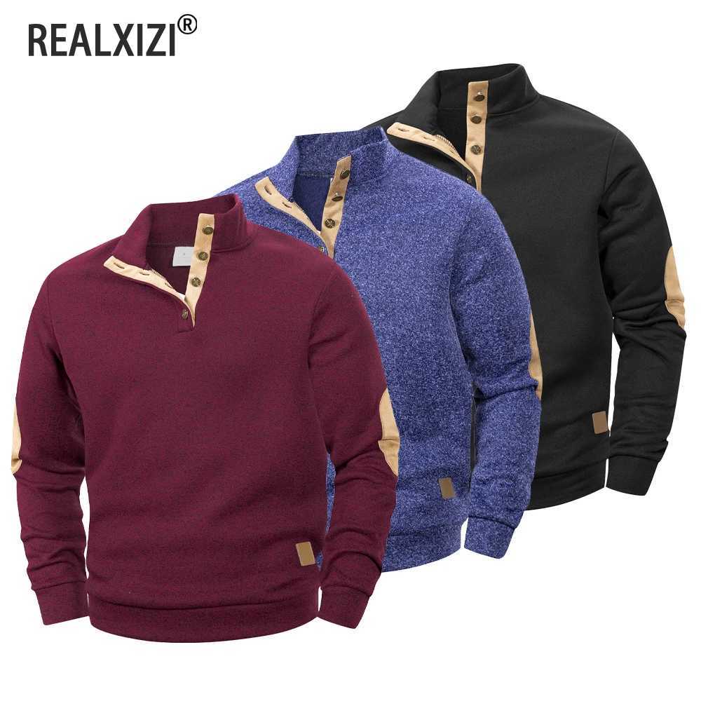 Spring and Autumn Mens Long Sleeve Sweatshirts Casual Button Down Lapel Pullover Knitted Sweater Outdoor Sports Pullover Z250621