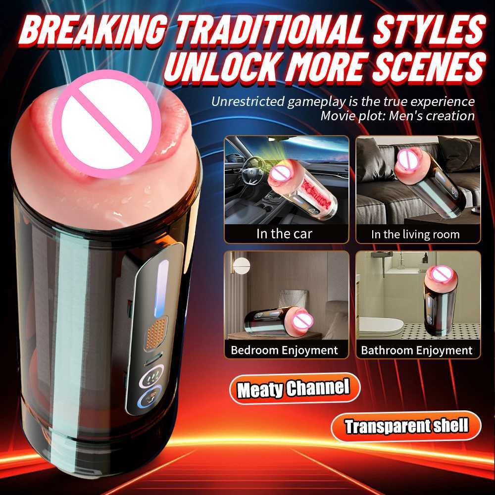 Adult Toys for Men Automatic Male Masturbator Cup Pocket Vagina Pussy Prostate Massager 2 In Sex Machine Male Sex Toys W250621