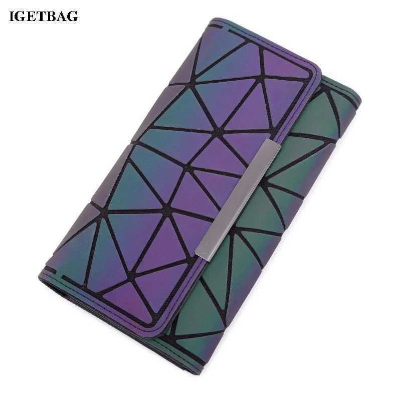 Purse bag Geometric Wallet womens Long Clutch Wallets Money Bag Three Folds Wallet Ladies Card Holder carteira portfel Z250621