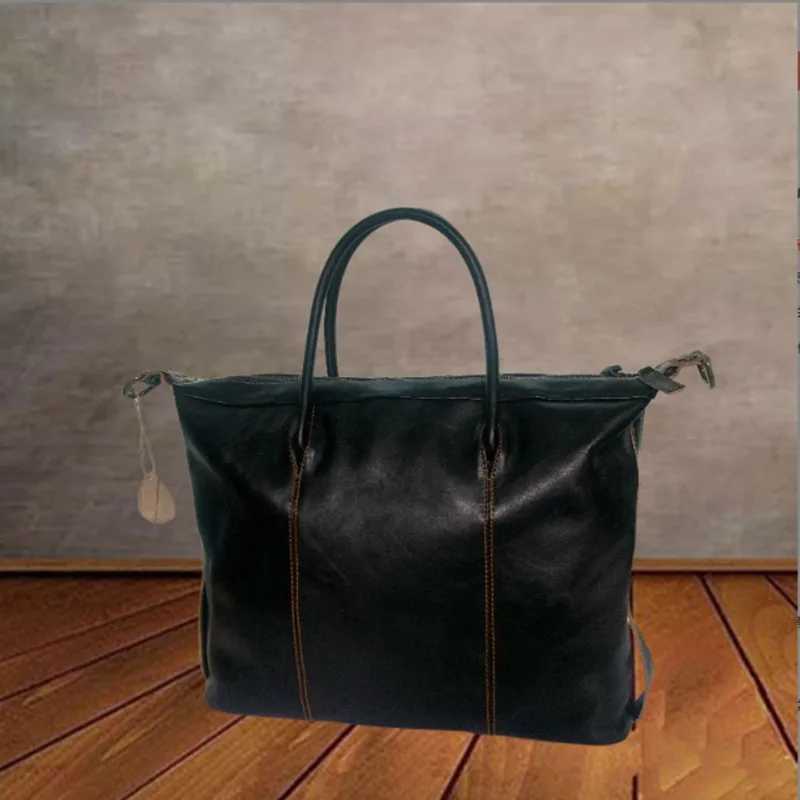 Real leather handbag new mens briefcase high-quality computer bag single shoulder diagonal cross bag Z250621